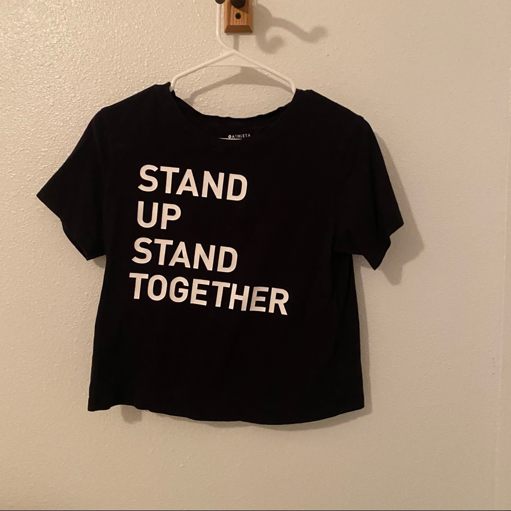 Black Athleta Tee - Graphic Shirt, Size Small